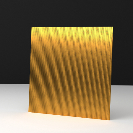 Gold Straightline Stainless Steel Sheet