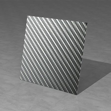 Pattern Etched Silver Black Streak